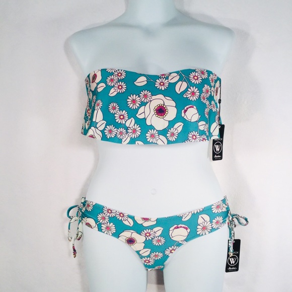 WILDFOX SWIM | Floral Flutter Bikini, 2 Piece Swimsuit, Bathing Suit, Swimwear - Picture 9 of 9